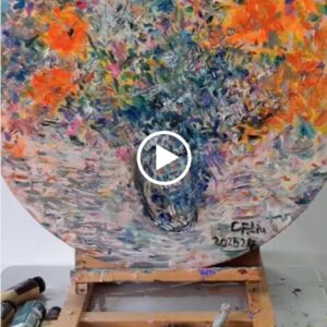 Painting skill demonstration, Multicolored Flowers, LIU CHWEN FANG