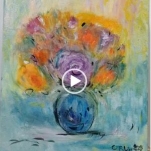 Painting skill demonstration, Dreamy Flowers, LIU CHWEN FANG