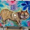 Painting skill demonstration, Bulldog, LIU CHWEN FANG