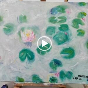 Painting skill demonstration, Water Lilies in Backlight, LIU CHWEN FANG