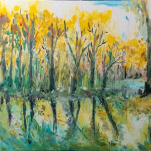 Reflection of Poplar Trees