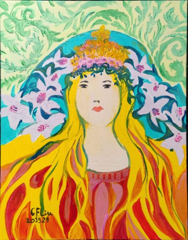 Woman with Lilies